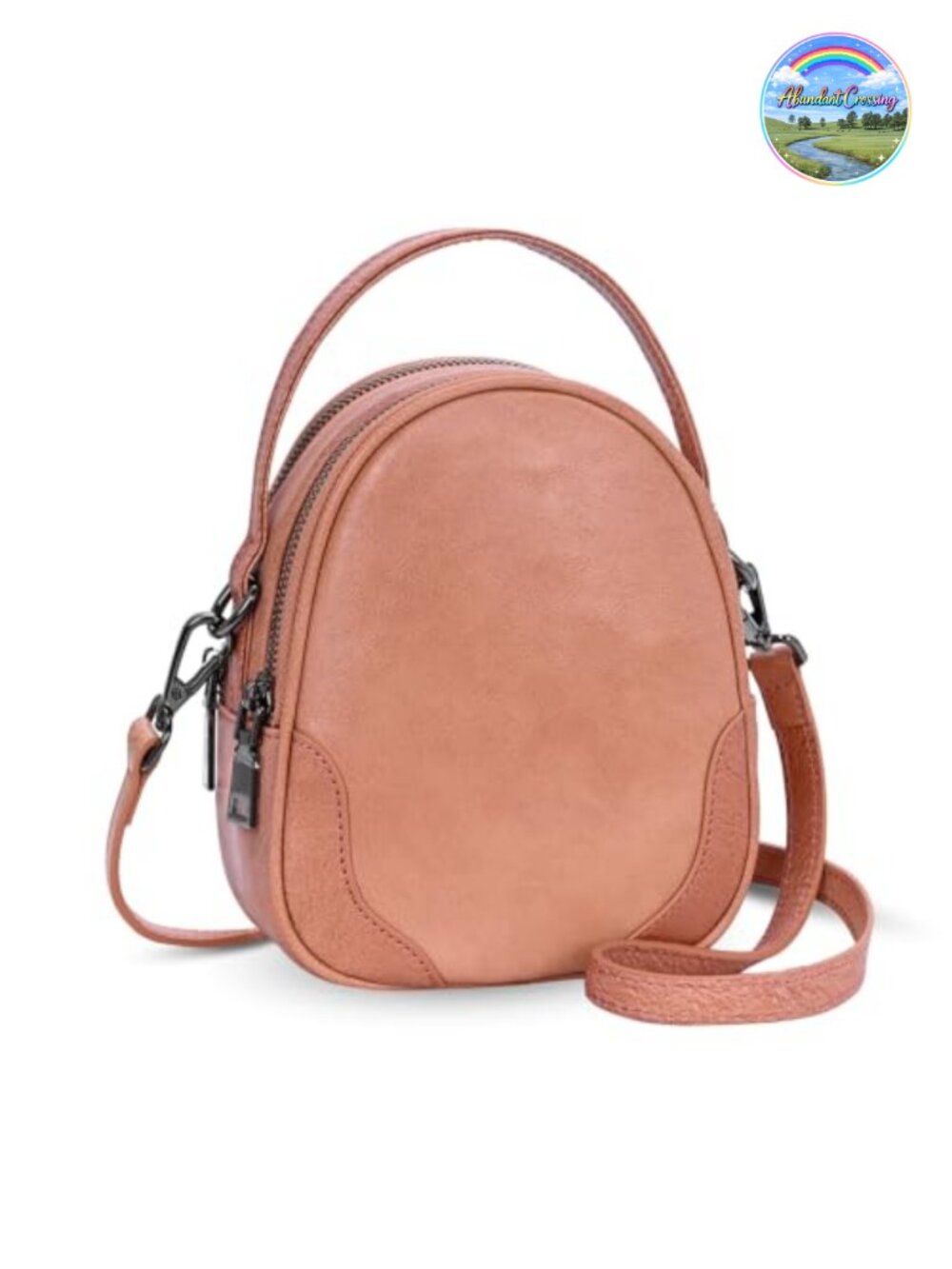 Vegetable-Tanned Leather Crossbody Bag Mini Shoulder Purse